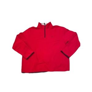 Nautica Fleece Sweatshirt RED XL  1/4 Zip NWT